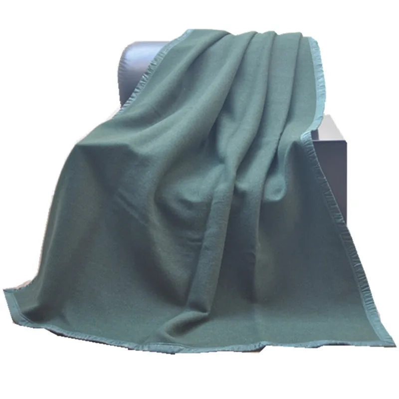 Army Green Chunky Knit Blanket Winter Season Customized