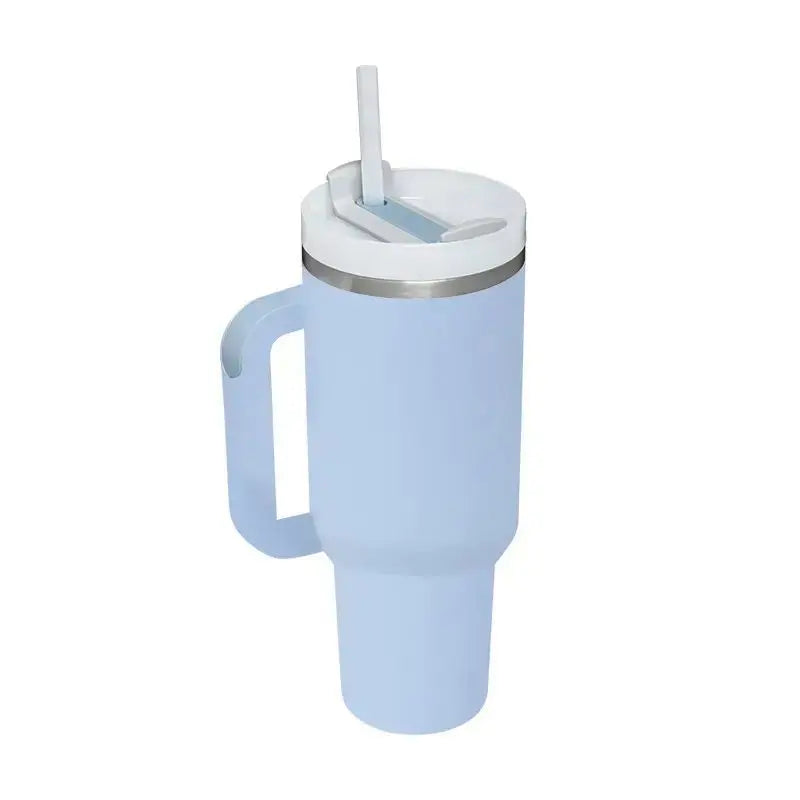 304 Stainless Steel 40oz Double Wall Vacuum Insulated Tumbler with Straw and Hand Grip