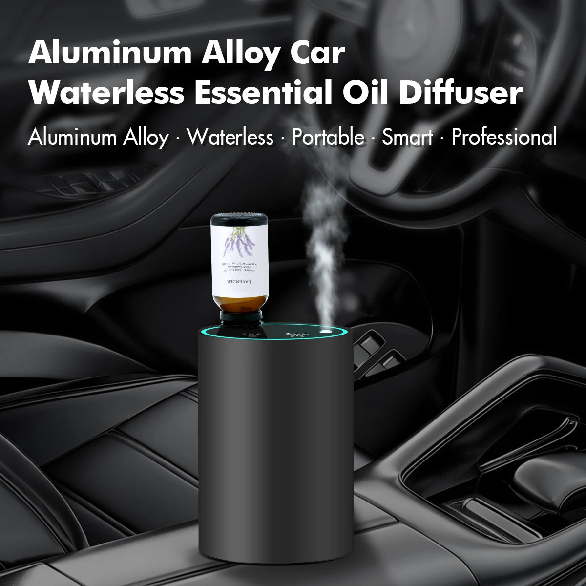 Aluminum Alloy Waterless Car Diffuser Smart Timer Control Nebulizer Diffuser for Car Home