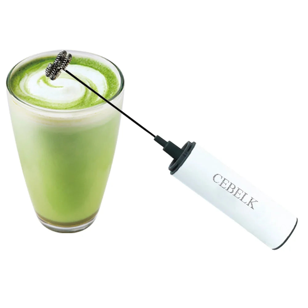 Milk Frother Rechargeable Handheld Electric Whisk Coffee Mixer With 3 Speed Adjustable
