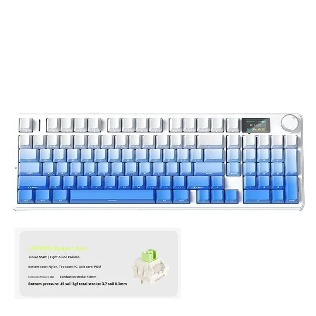 F99Max Wireless Mechanical Keyboard 3-Mode BT 2.4G 101 Keys Hot-Swap PBT Keycaps RGB