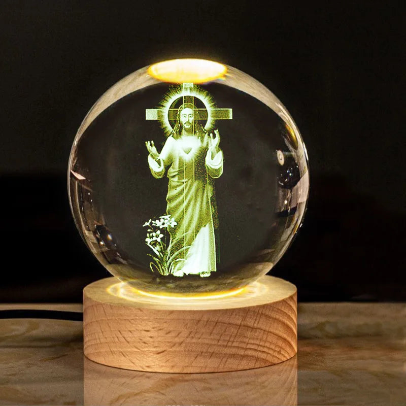 Customizable 3D Laser Engraved Islamic Ball Eco-Friendly Polished Religious Night Light