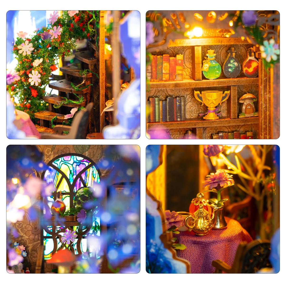 New M2603 Magic Garden Workshop Mini Handmade Crafts DIY Miniature BookNook 3d Wooden