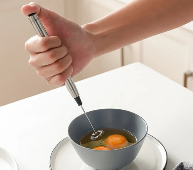 Automatic Battery Powered Stainless Steel Electric Whisk Electric Milk Frother