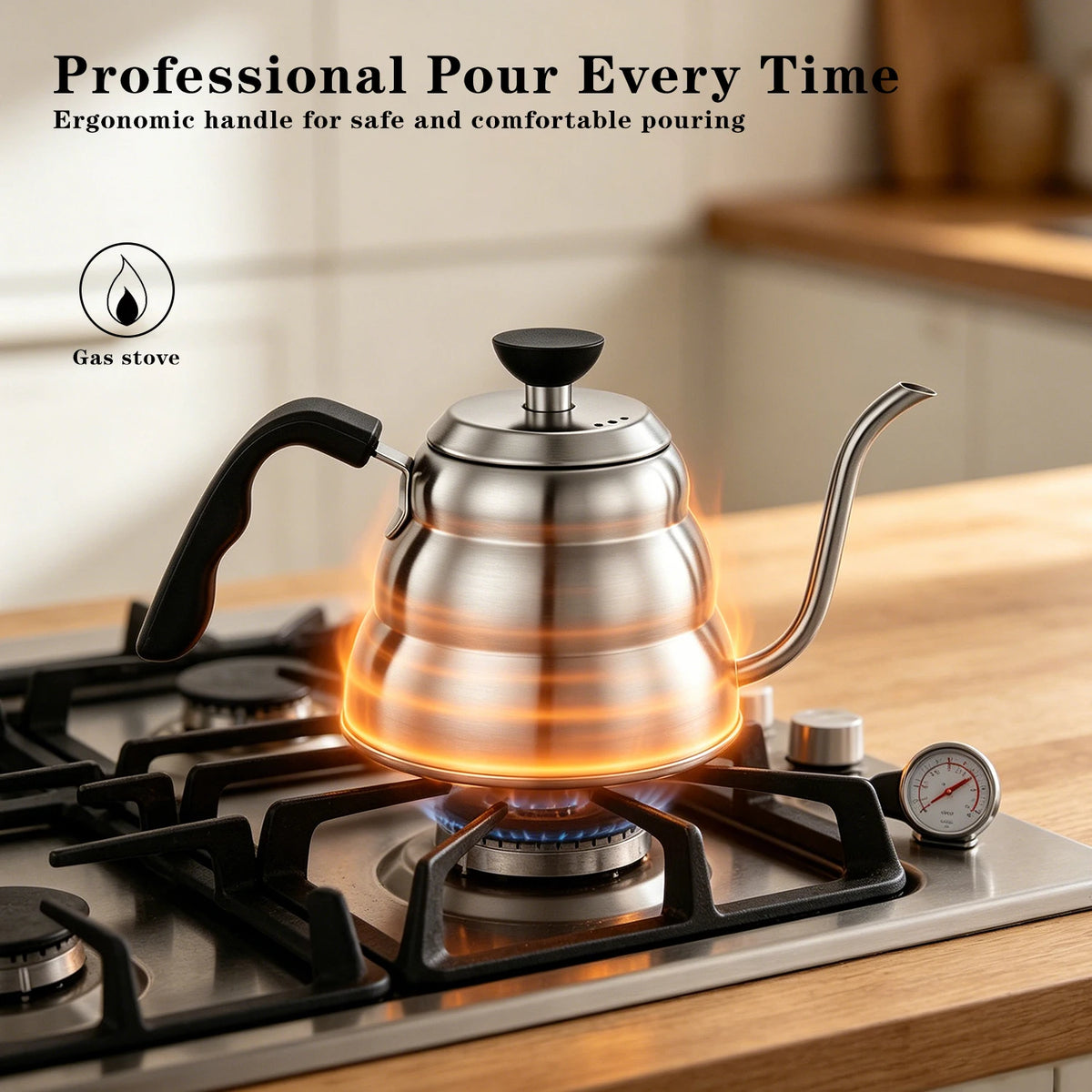 1000ml 304 Stainless Steel Gooseneck Pour Over Coffee Kettle Barista Drip Tea Pot