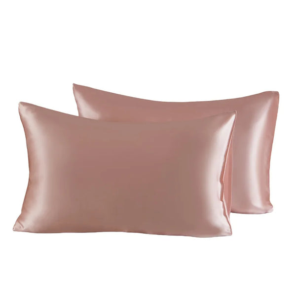 Double-Sided Satin Weave 100% Mulberry Silk Zippered Pillowcase 19 Momme for Bed Pillows