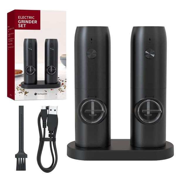 USB Rechargeable Salt and Pepper Grinder Set Electric Salt and Pepper Grinder Kitchen