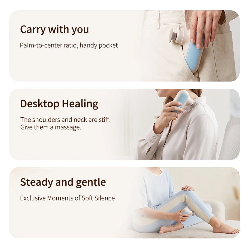 Customized Travel Relaxation Portable Pocket Fascial Gun 5-Gear Adjustable Small Massage