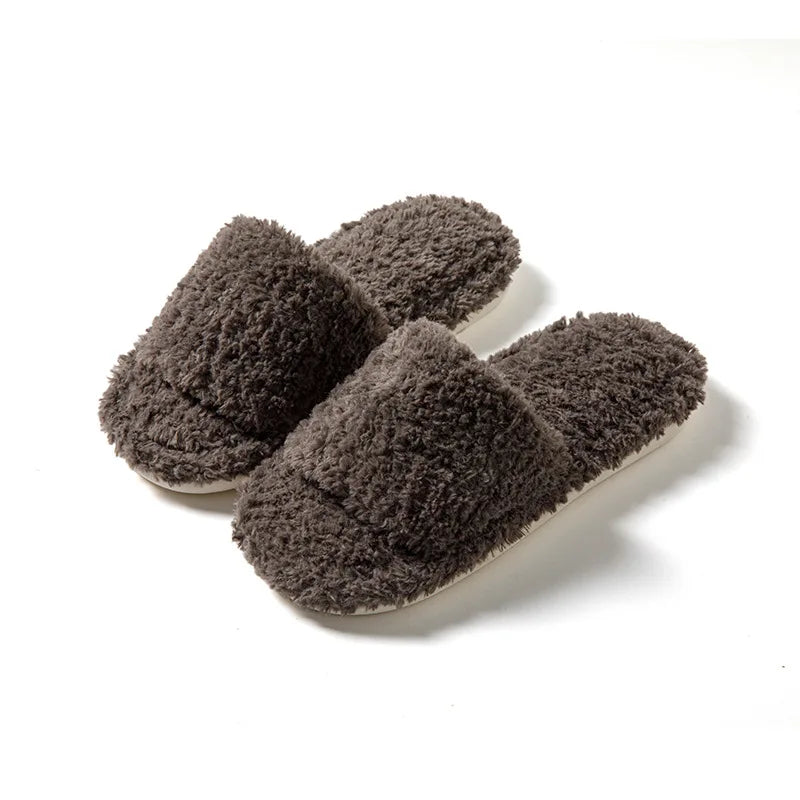 Custom Design House Indoor Warm Comfortable Cute Female Slippers Fur Bedroom Cloud Slides