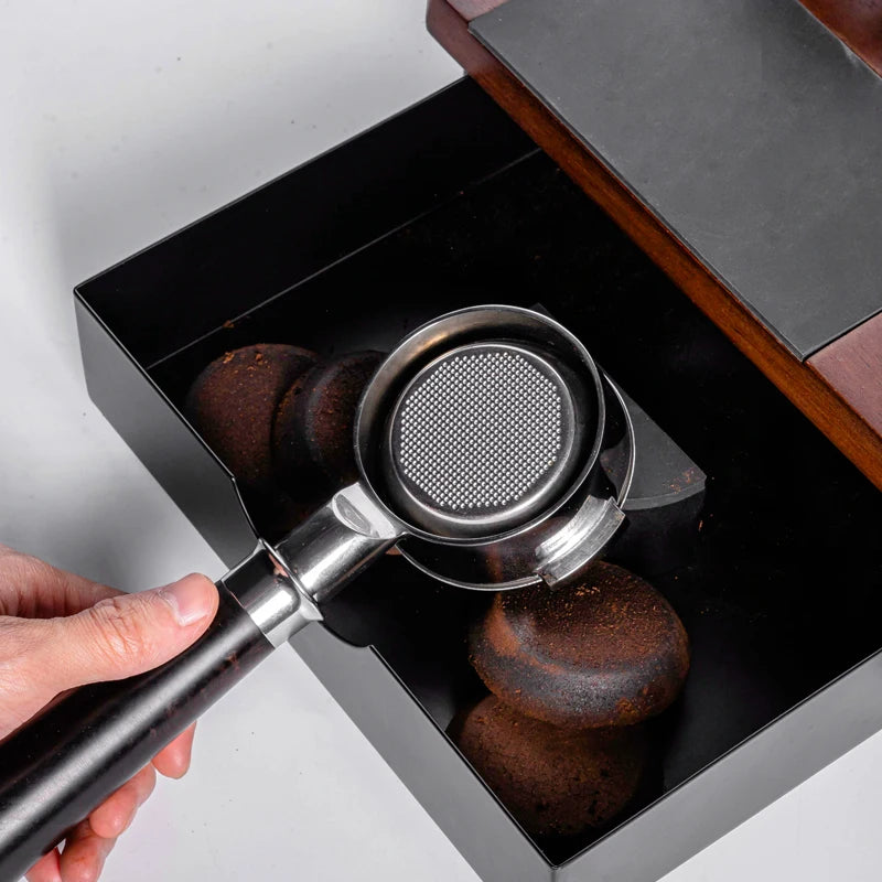 Coffee Wood Eco-Friendly Minimalist Tamper Stand Tamping Station Barista Tool Organizer