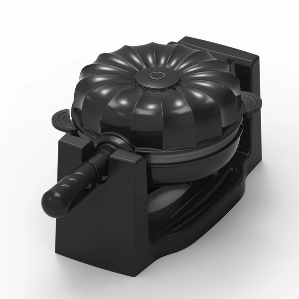 Electric Household Mini Waffle Maker with Rotating Rotary Feature Non-Stick Coating