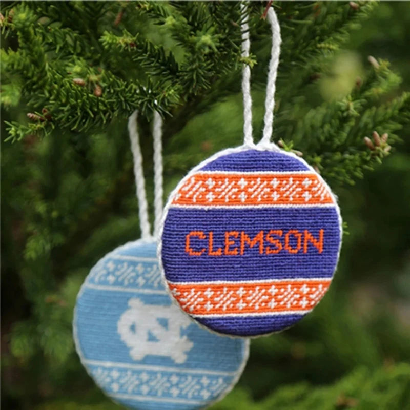 Custom Christmas Red Bows Needlepoint Ornament for Christmas Tree