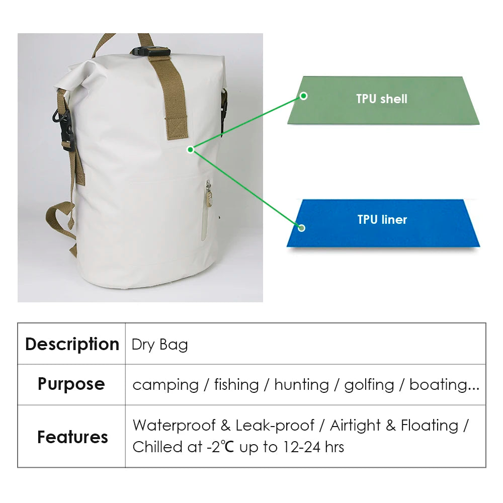 Outdoor Portable Waterproof TPU Polyester Dry Bag