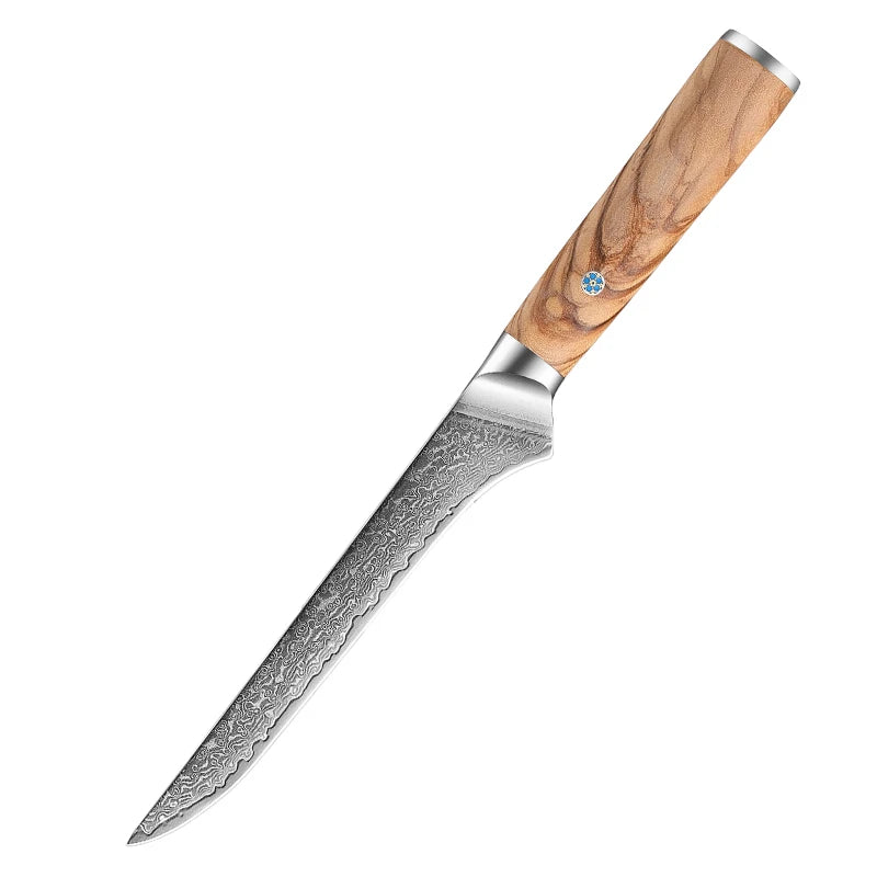Professional Damascus 8inch Chef Knife Set VG10 Steel With Kiritsuke Santoku Paring