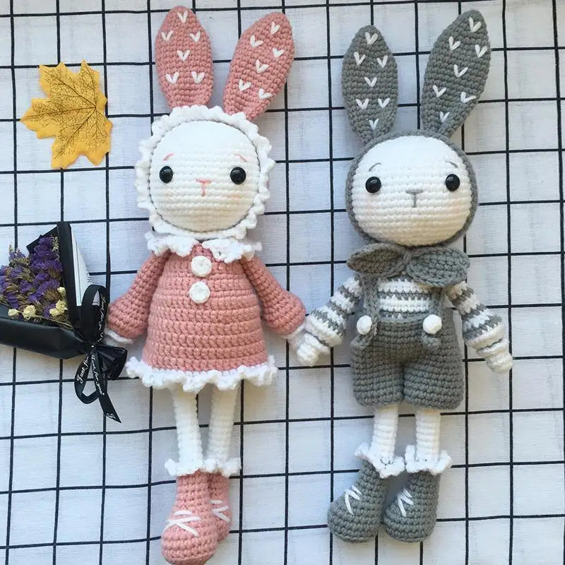 Crochet Kit Luxury Bunny Rabbit Beginner Kit Craft Kit Amigurumi Pattern for Her