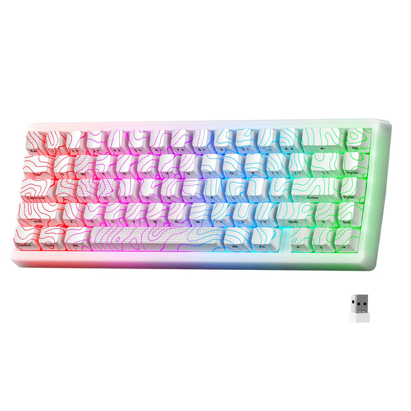 M67 JadeStone Mechanical Keyboard 65% Wireless 2.4G/USB-C Tri-Mode Hot Swappable Portable