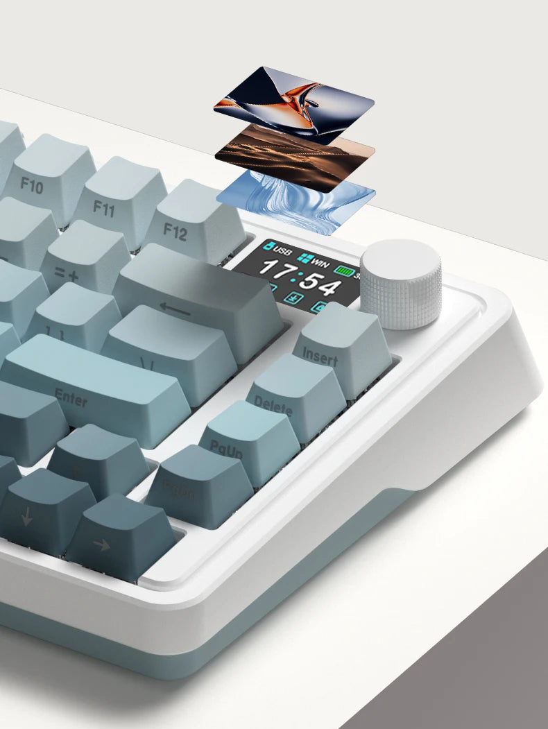 FL ESPORTS CMK75 82Keys Mechanical Keyboard Hot Swap RGB 2.4G Wireless Bluetooth Wired