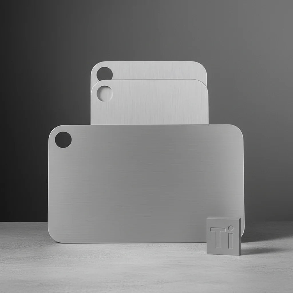 Titanium 1.0mm Thick Anti-Bacterial Cutting Board Set with Hanging Hole Dishwasher Safe