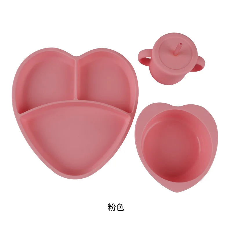 Customizable BPA-Free Silicone Baby Feeding Set Children'S Tableware for Toddler Dining