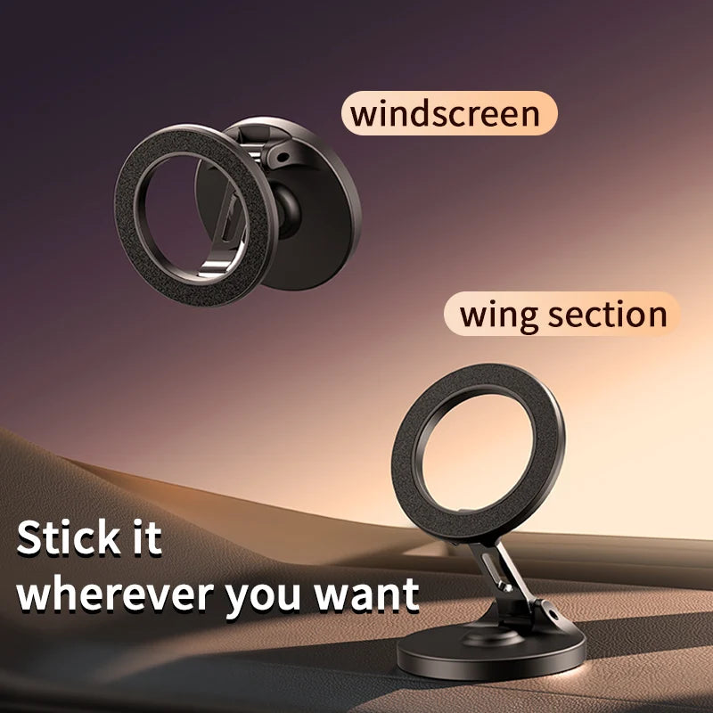 Adjustable Strong Magnetic Alloy Folding Car Mount Mobile Phone Holder for Dashboard