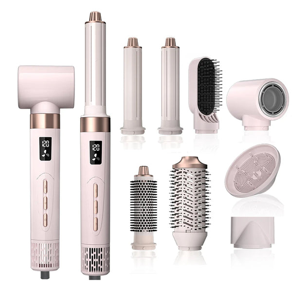 110000 Rpm 8 In 1 Styler Hair Dryer High Speed One Step Hair Dryer Straightener Curly