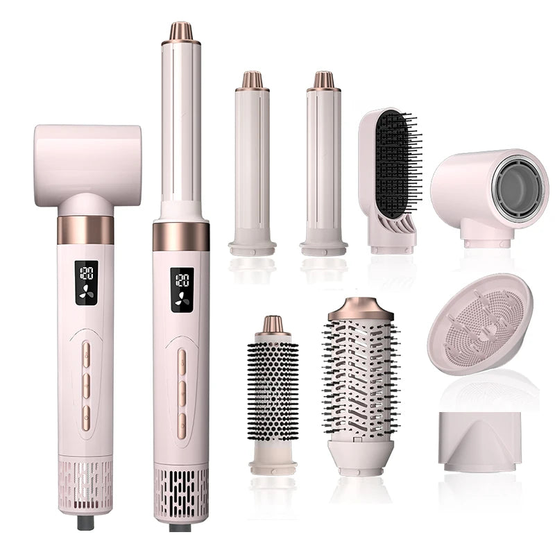 110000 Rpm 8 In 1 Styler Hair Dryer High Speed One Step Hair Dryer Straightener Curly