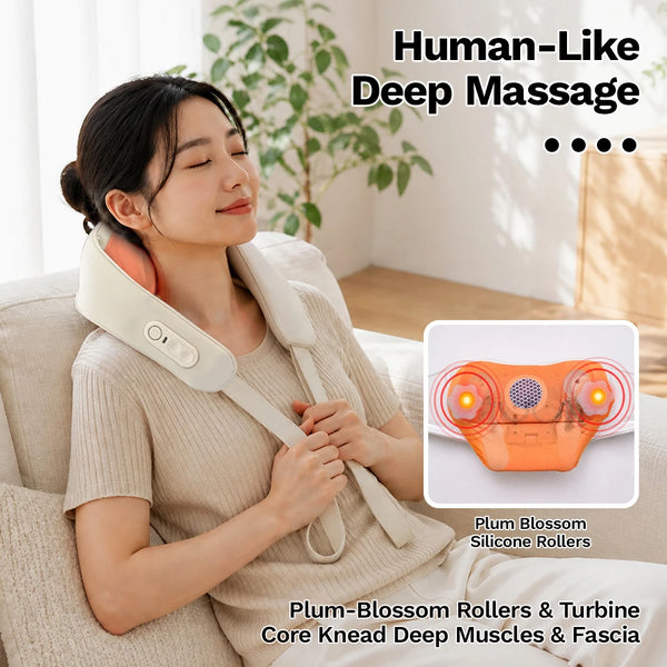 Heated Kneading Shiatsu Neck Massage Shawl, Electric Neck Massager
