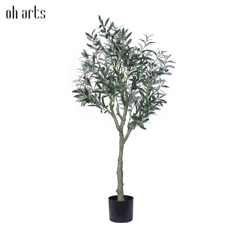 Oh Arts Multi-Sized Artificial Olive Tree UV Resistant Silk Leaves Faux Olive Plant