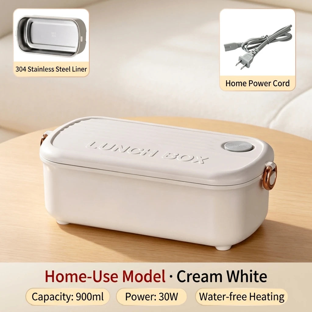 Great Bear 304 Stainless Steel Electric Heated Lunch Box 900ML Portable Home and Car Use