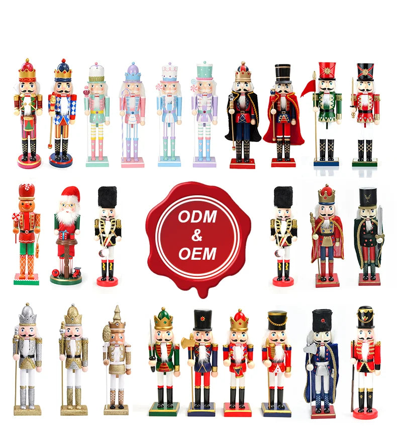 Nutcracker Wooden Puppet Desktop Decoration Ornaments Children'S Christmas Gifts Brand
