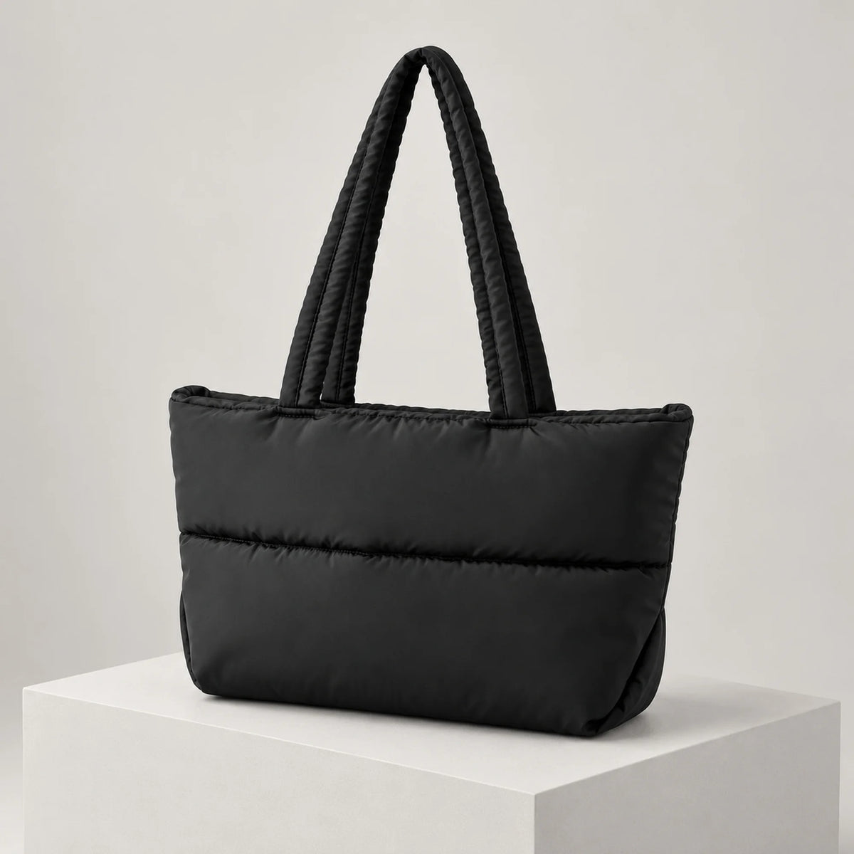 Puff Cloud Nylon Zipper Bag Korean Fall New Tote Large-Capacity High-End Fashionable