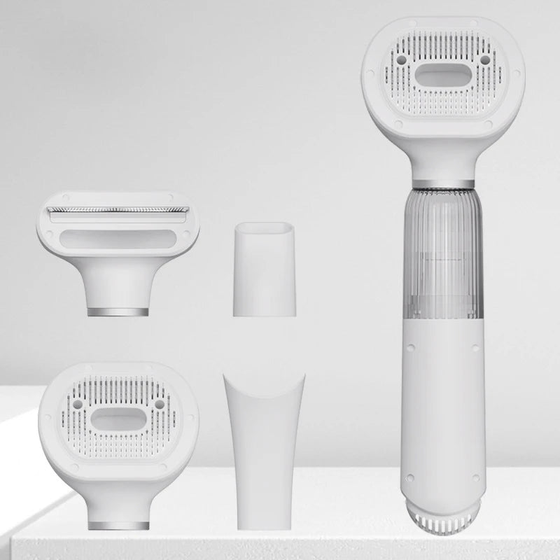 Professional 4-in-1 Pet Grooming Vacuum Cleaner Low Noise Portable Hair Removal Brush