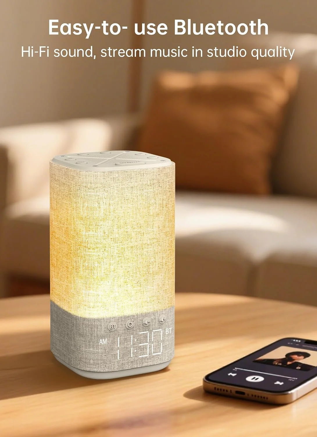 Sunrise Alarm Clock Sound Machine: Natural Wake Up Light Clock with Bluetooth Speaker