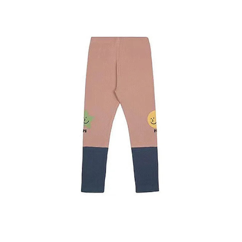 Stock Childrens Cotton Fleece-Lined Thickened DERON Base Leggings; Autumn/Winter Kids