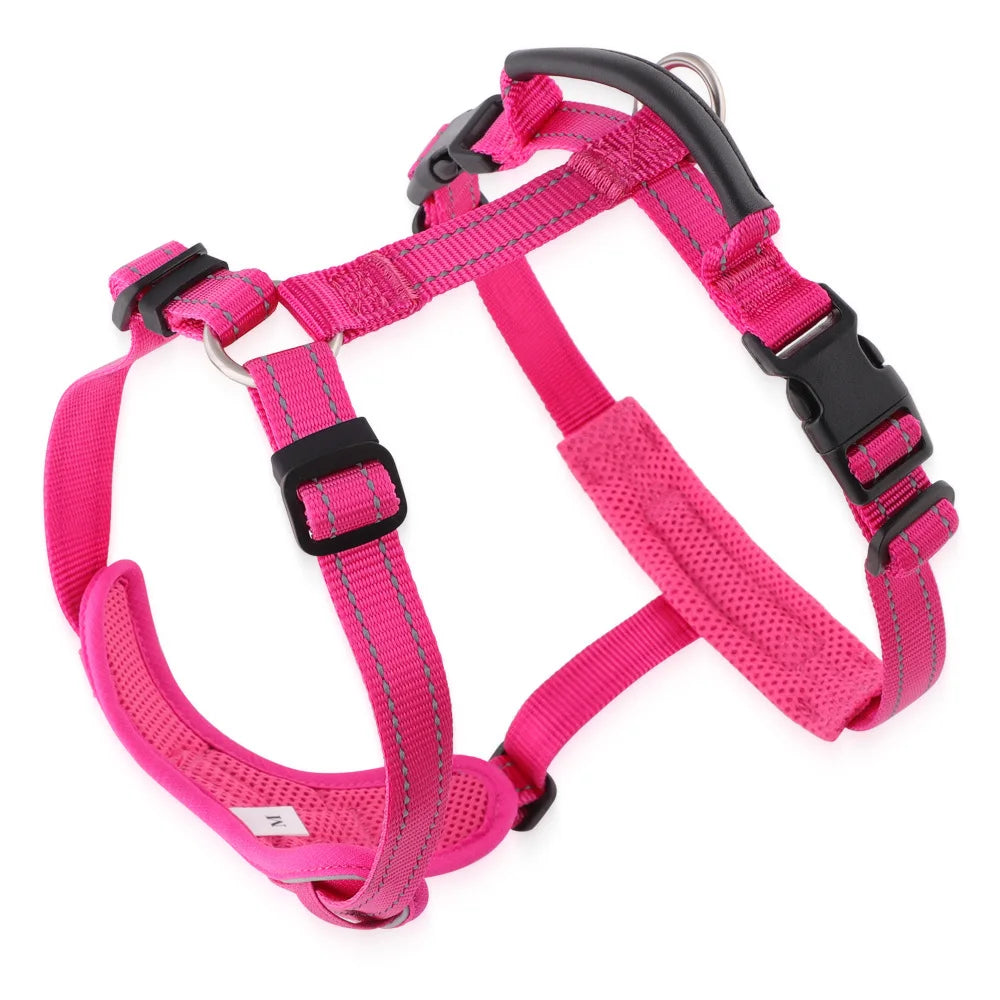 Adjustable Reflective No Pull Dog Harness with Handle Breathable Padded Pet Walking