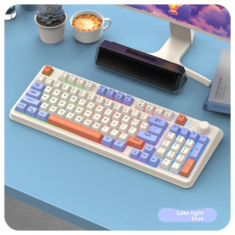 Wireless K94 RGB Backlit Keyboard Dual Mode USB Mechanical Fashion Color Matching