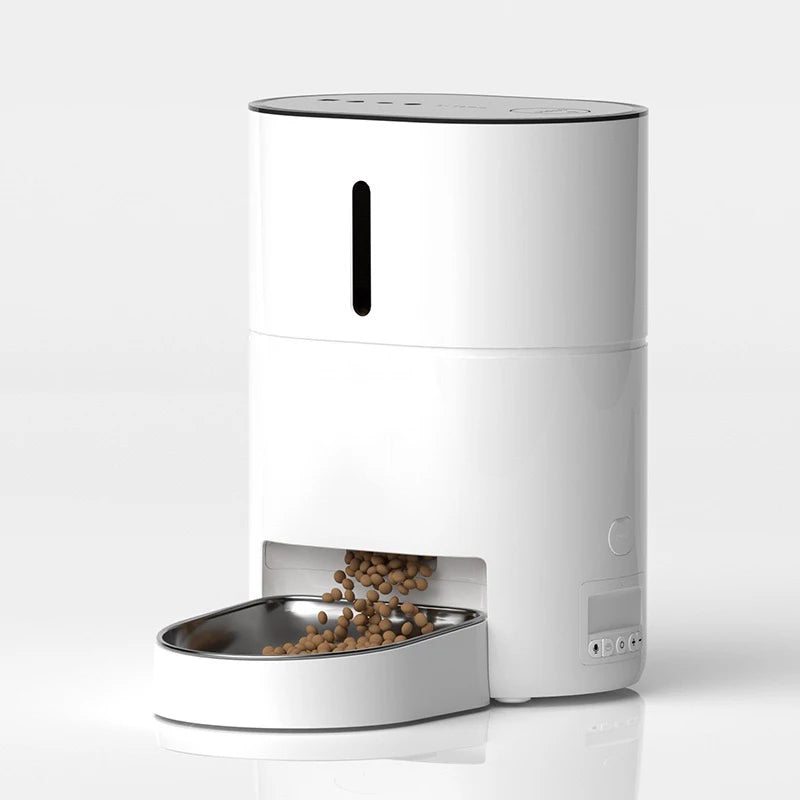 4L Smart Automatic Pet Feeder with APP Control Charge & Battery Powered Stainless Steel