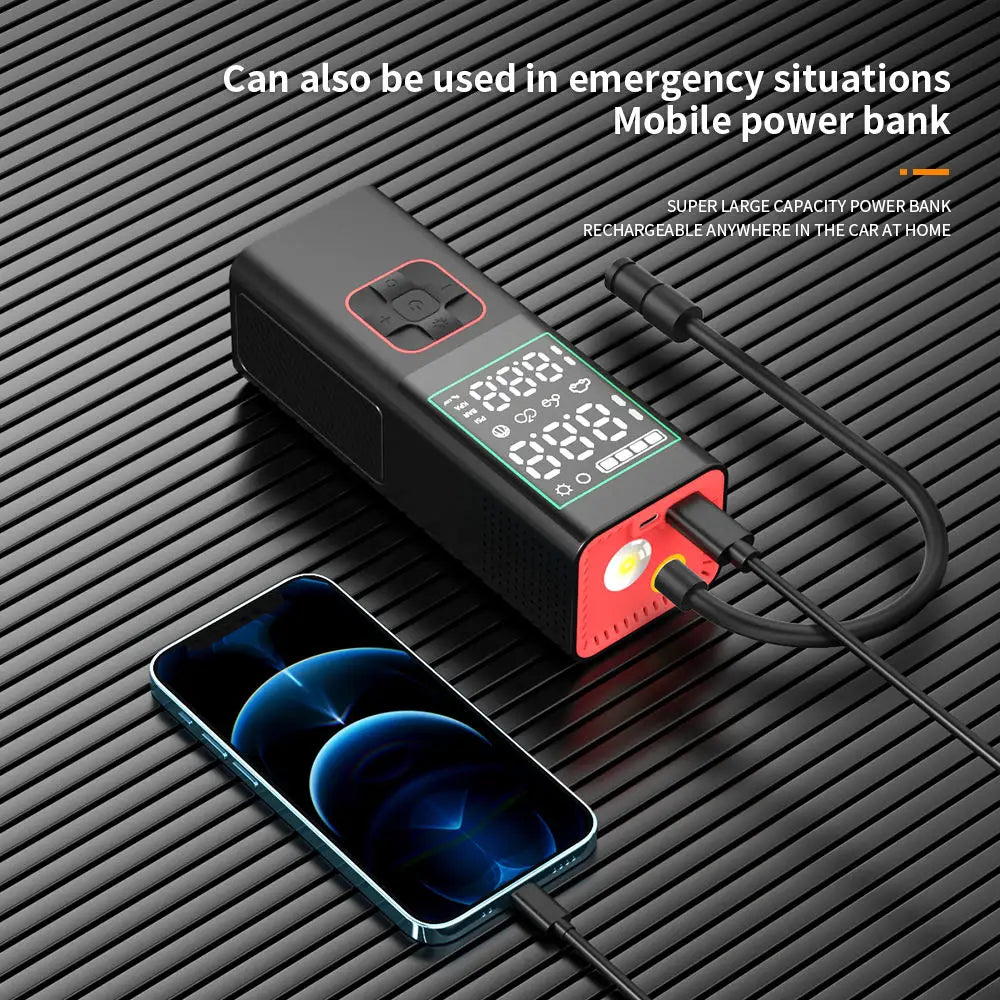 Portable Wireless Tire Inflator 35L/Min Car Air Pump Digital Cordless Compressor 12V Auto