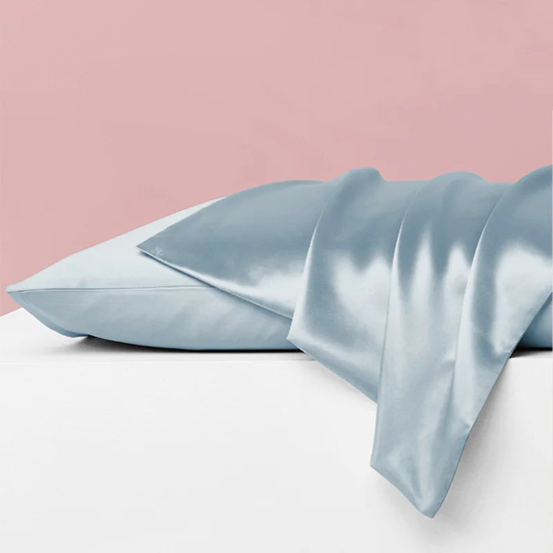 100% Mulberry Silk Woven Luxury Modern Rectangle Pillow Case Soft Silk Satin Fabric