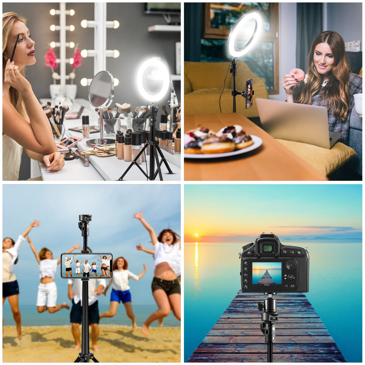 Innovative Gadgets 10 Inch LED Ring Light Selfie Makeup Youtube Ring Light Stand Tripod