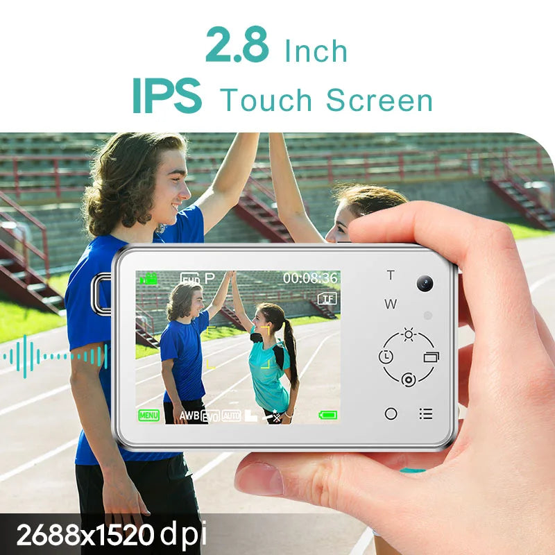 New Popular 2.8 Inch HD Digital Camera for Students Video Camera 2.7K 64MP IPS Screen 16X