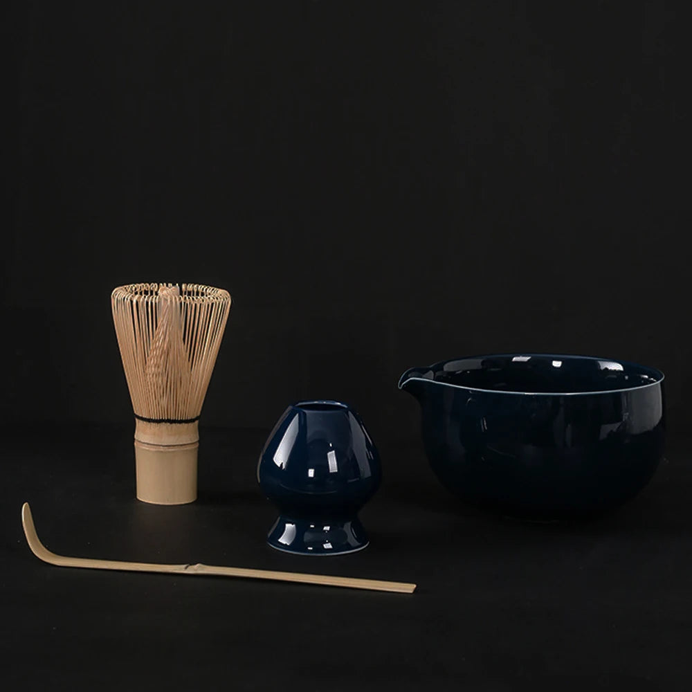 Custom 4-In-1 Gift Box Matcha Set Traditional Japanese Bamboo Whisk Chawan Fine Mesh