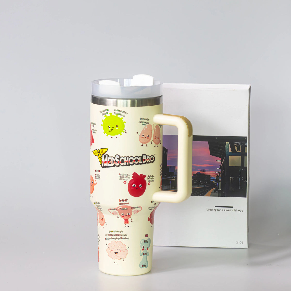 Christmas Gift 40Oz Insulated Stainless Steel Travel Tumbler with Handle And For Straw