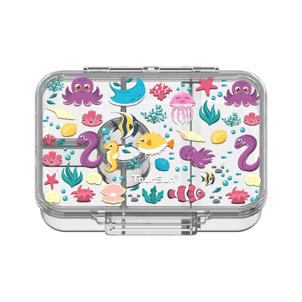 School-Grade Leak-Proof 5 Compartment Bento Box BPA-Free Food Grade Lightweight Lunch Box