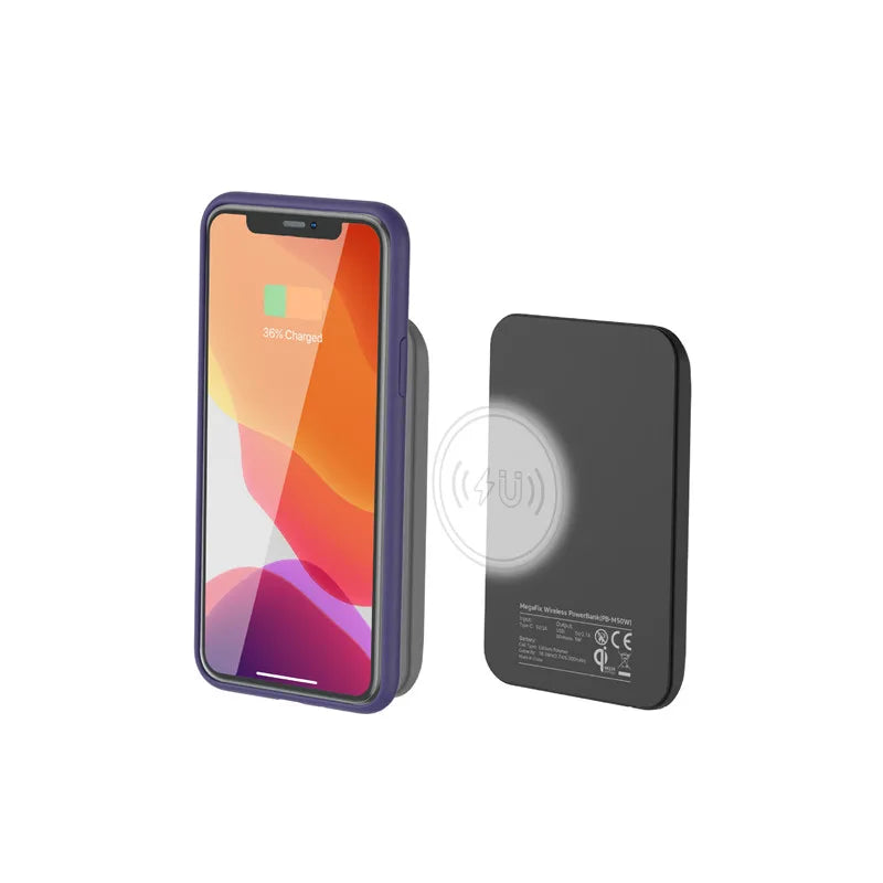 Magnetic Wireless Power Bank 10000mAh GaN Tech Fast Charging for IPhone// Portable High