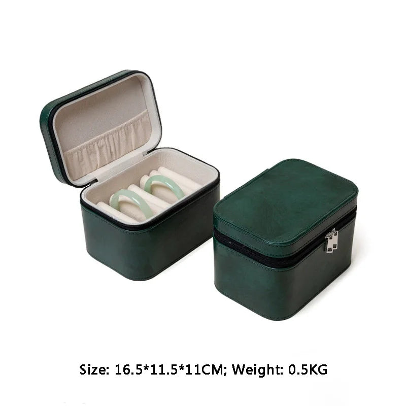 High End Premium Travel Jewelry Organizer Multi-Layer Jewelry Suitcase With Handle