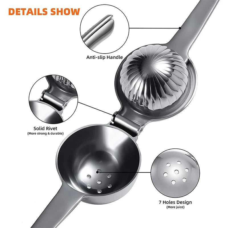 Stainless Steel Lemon Squeezer Kitchen Manual Citrus Juicer Press Hand Operated