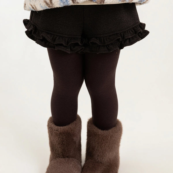 Thick Fleece-Lined Winter Leggings for Toddlers and Girls