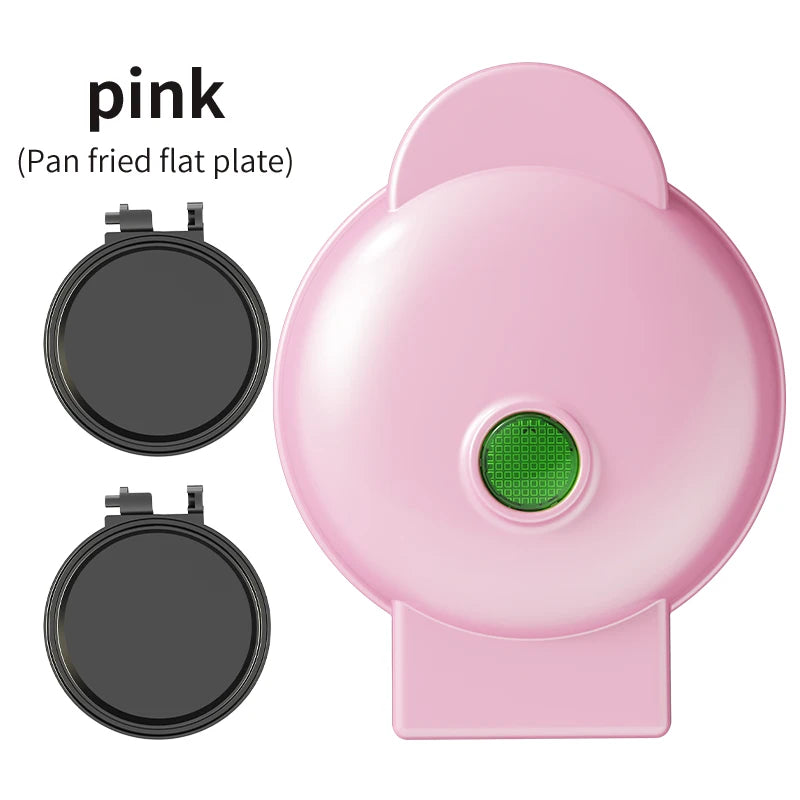 Electric Mini Waffle Maker Sandwich Maker Ceramic Coating Non-Stick Plates PBT+Aluminum