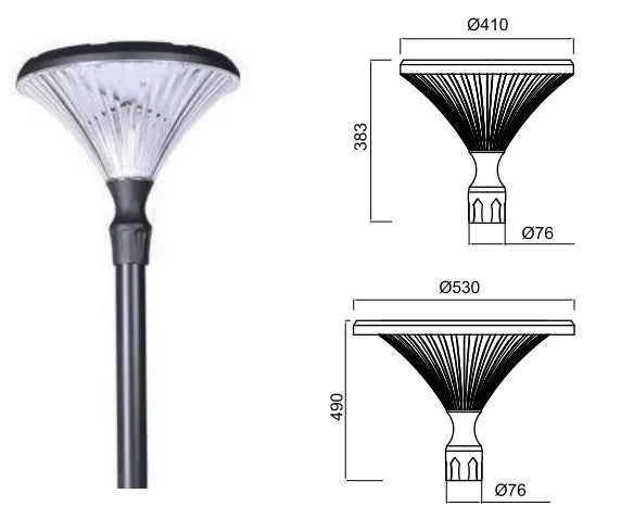 Outdoor Solar Powered Pole Garden Led Lights Decoration Lamp Ip66 Exterior Lighting Price